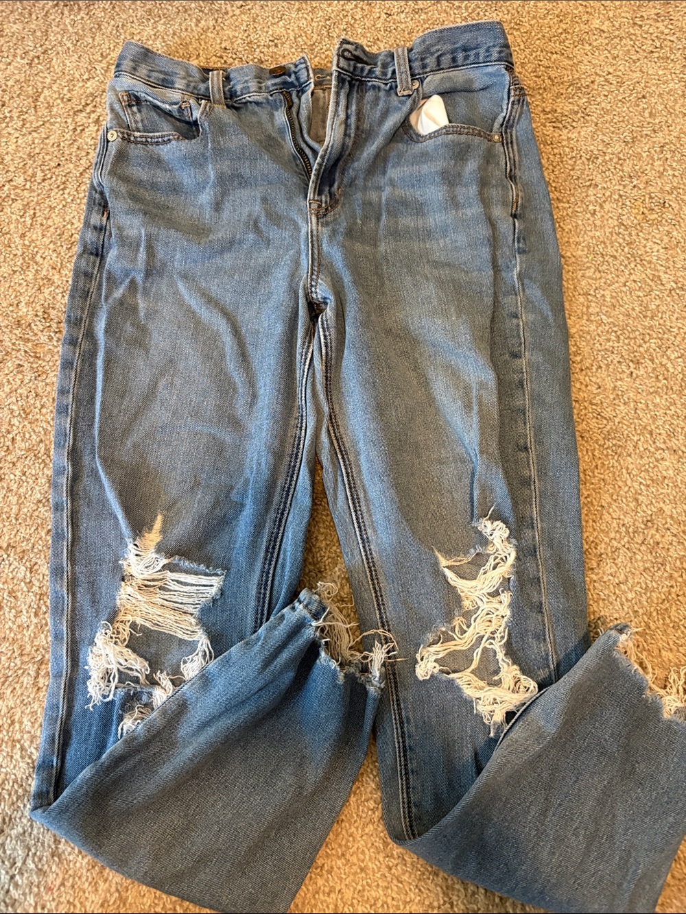 Blue Distressed Women's Jeans